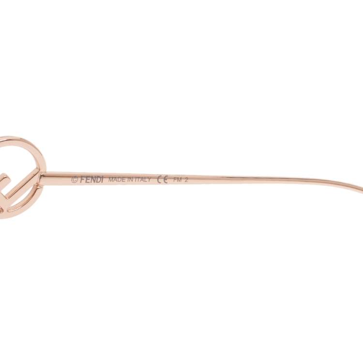 Pre Owned Fendi Rose Gold Tone/ Bicolor Gradient FF0290/S Cat Eye Sunglasses