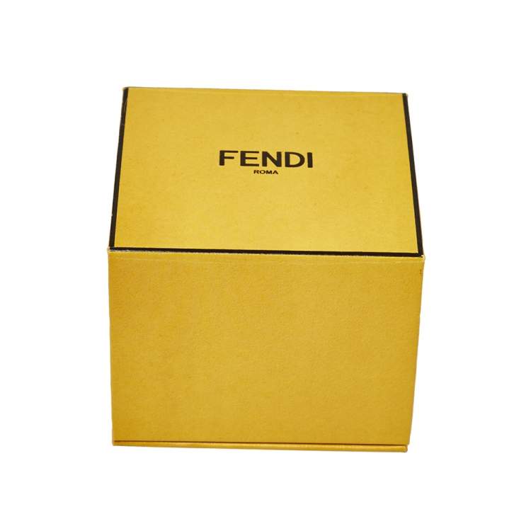 Pre Owned Fendi F is Fendi Crystal Logo Pearl Drop Earrings