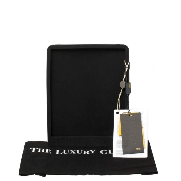 Pre Owned Fendi Black Zucchino Rubber iPad Case