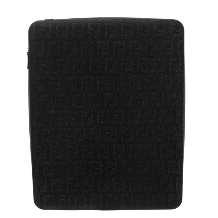 Pre Owned Fendi Black Zucchino Rubber iPad Case