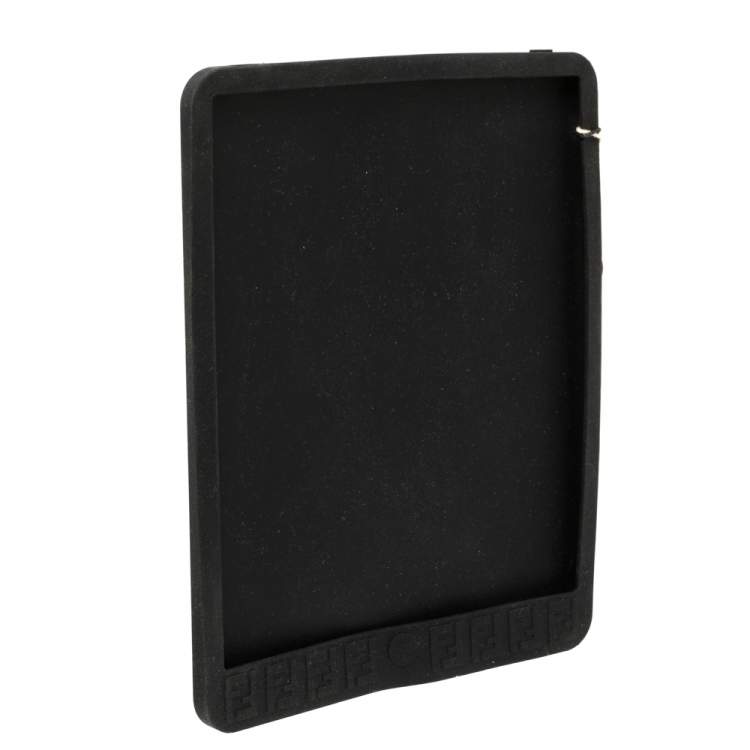 Pre Owned Fendi Black Zucchino Rubber iPad Case