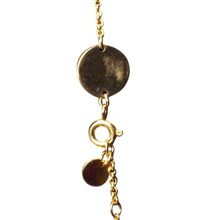 Pre Owned Fendi F is Fendi Black Crystal Gold Tone Bracelet