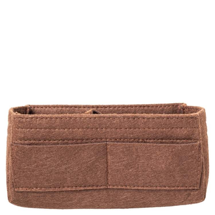 Pre Owned Fendi Brown Zucca Mesh and Leather Large Peekaboo Defender Pouch
