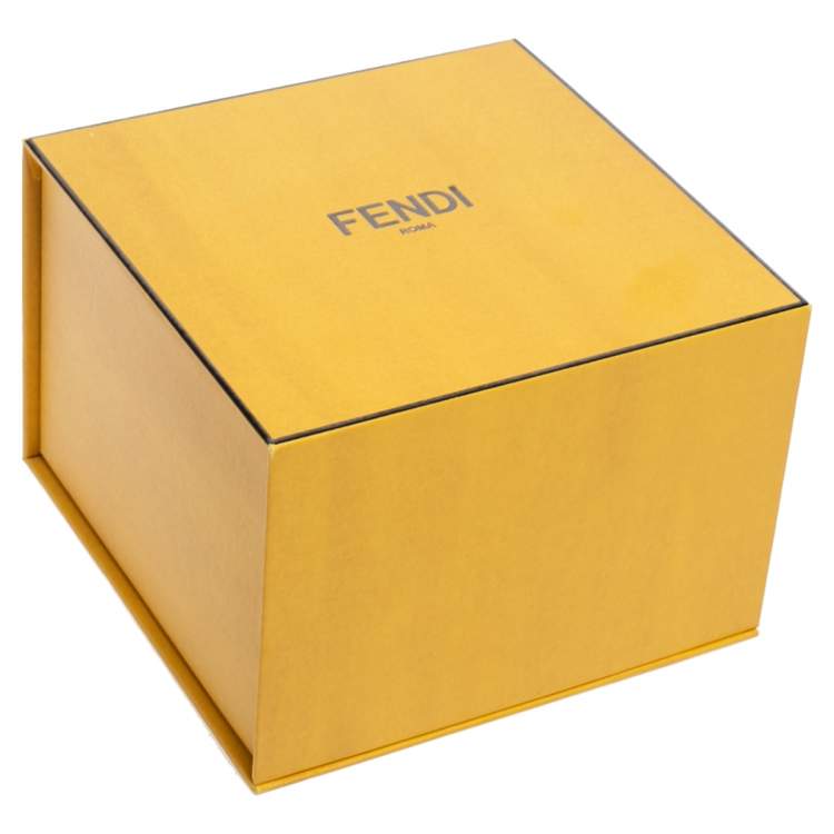 Pre Owned Fendi F is Fendi Faux Pearl Gold Tone Cuff Bracelet