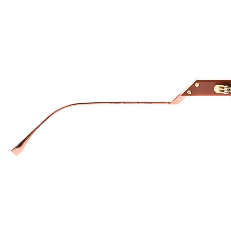 Pre Owned Fendi Tropical Shine FF 0316/S Aviator Sunglasses