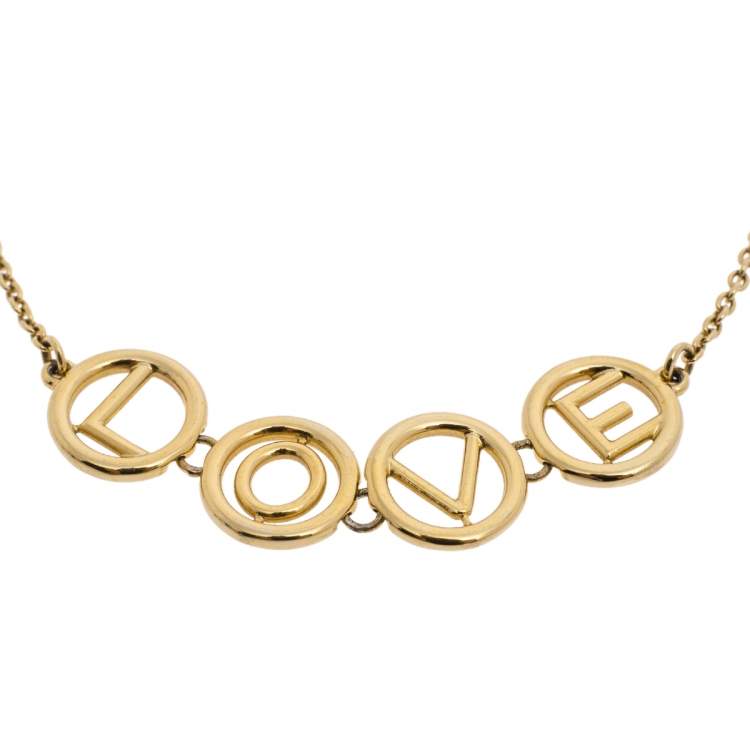 Fendi Gold Tone Love Charm Bracelet Fendi | TLC