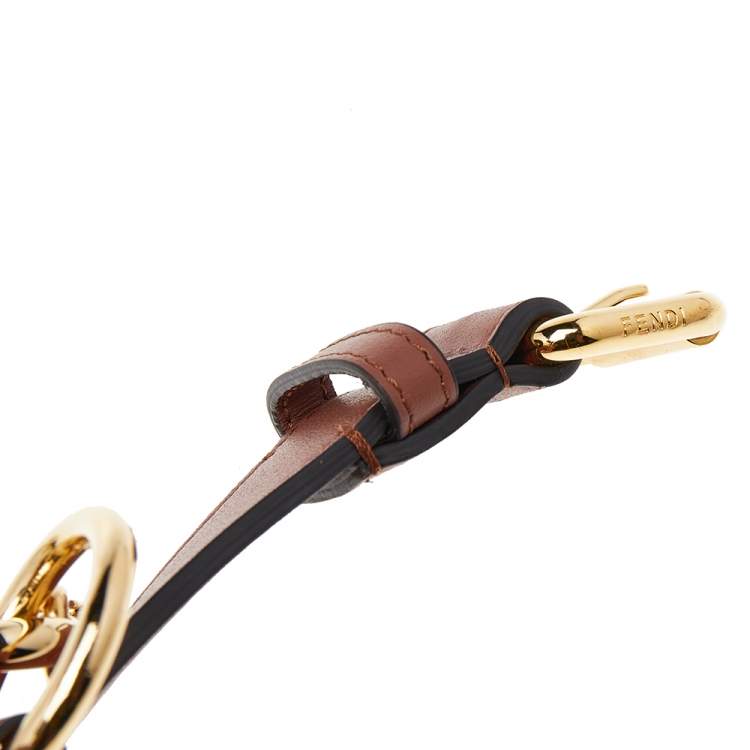 Pre Owned Fendi Brown Leather Multi Accessories Belt