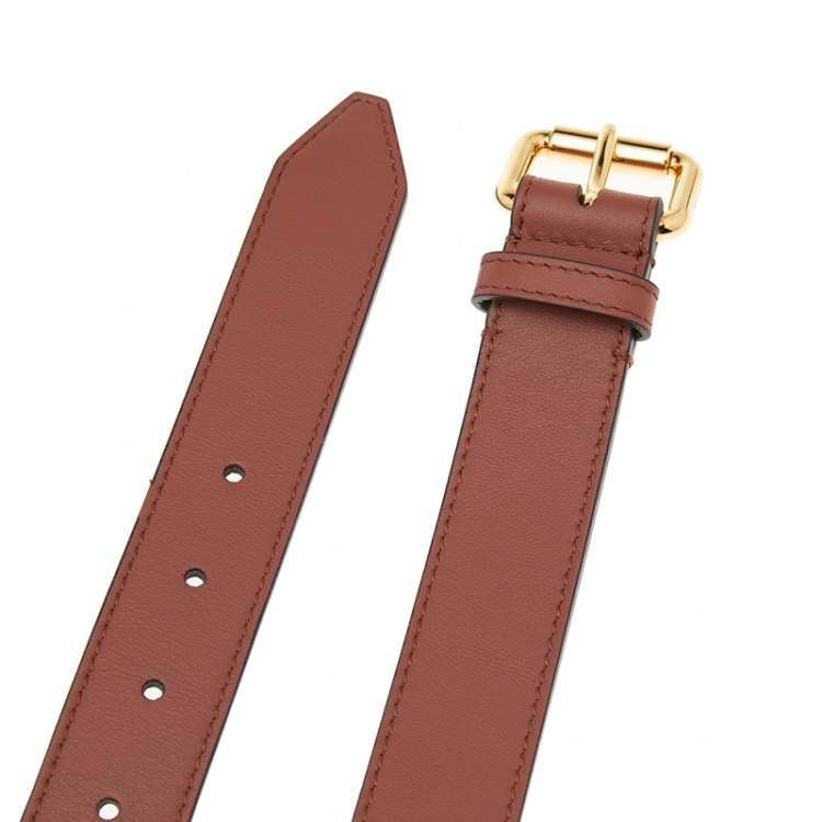 Pre Owned Fendi Brown Leather Multi Accessories Belt