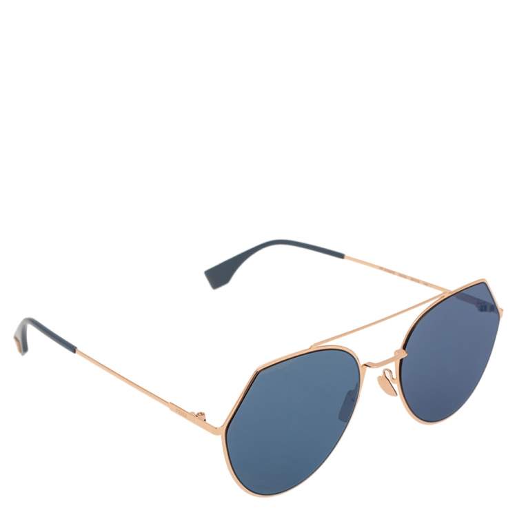 fendi blue aviator sunglasses