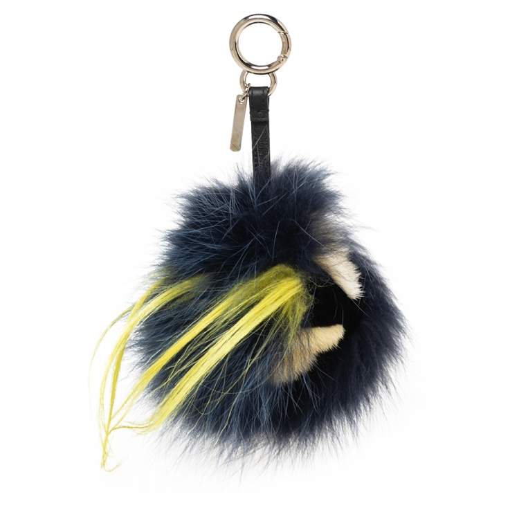 Pre Owned Fendi Multicolor Fur Zesty Bug Bag Charm