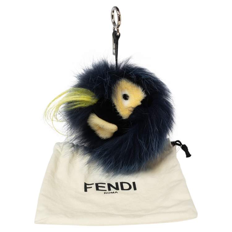 Pre Owned Fendi Multicolor Fur Zesty Bug Bag Charm