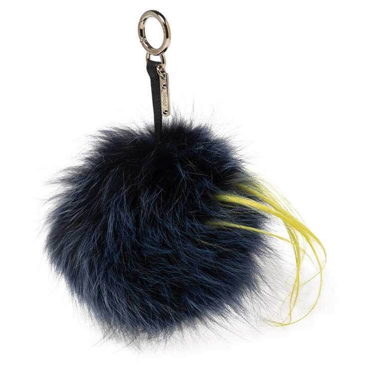 Pre Owned Fendi Multicolor Fur Zesty Bug Bag Charm