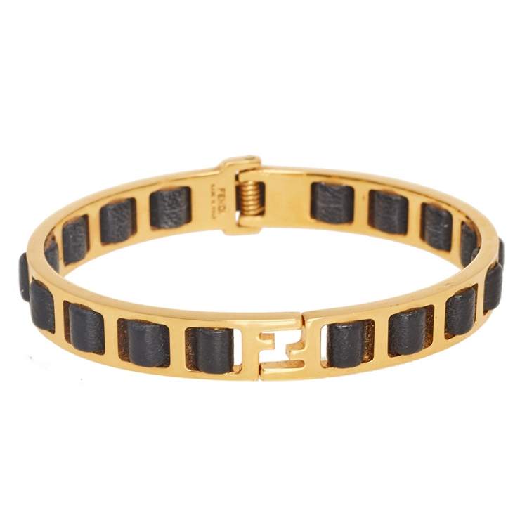 fendi black and gold bracelet