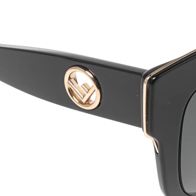 Pre Owned Fendi Black/ Grey Gradient FF 0359/G/S Square Sunglasses