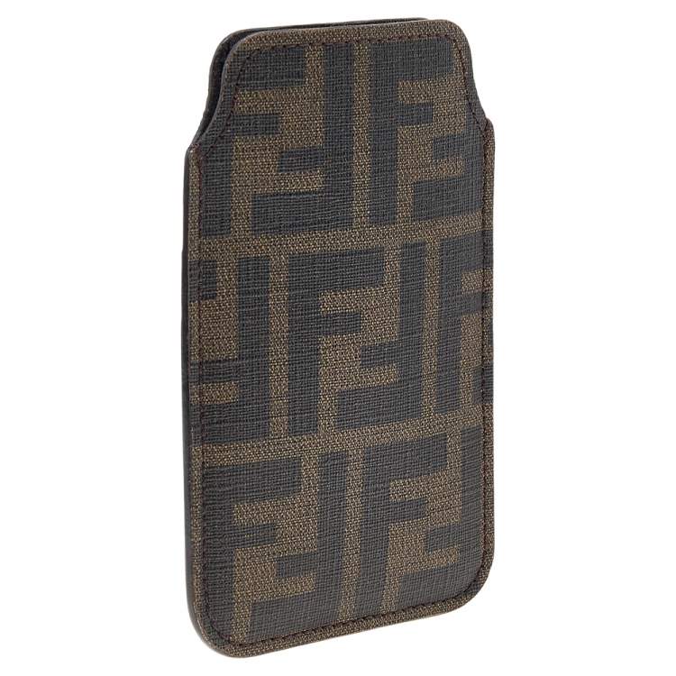 Pre Owned Fendi Tobacco Zucca Coated Canvas iPhone 4/5 Case