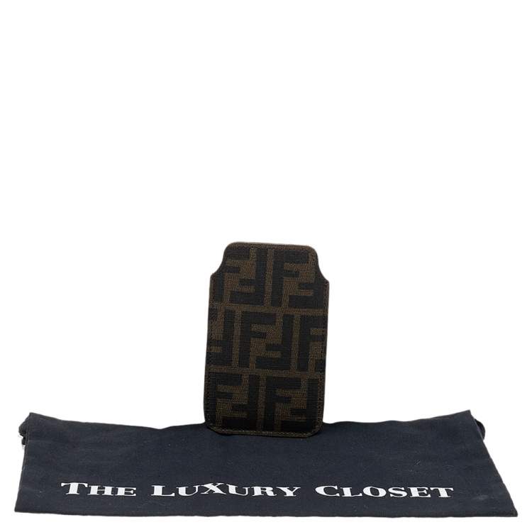 Pre Owned Fendi Tobacco Zucca Coated Canvas iPhone 4/5 Case