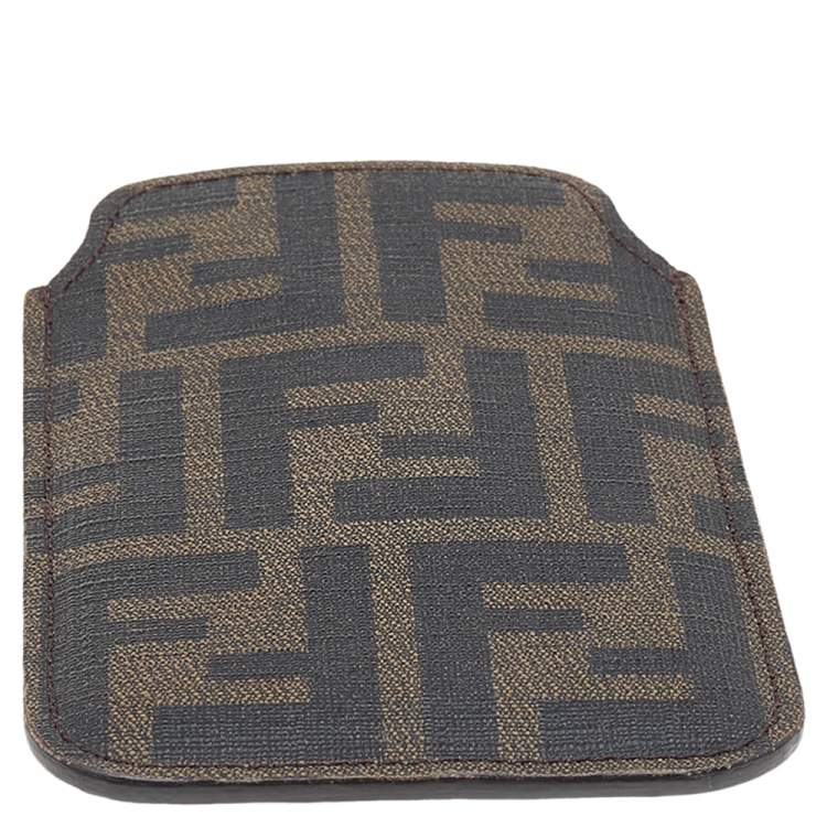 Pre Owned Fendi Tobacco Zucca Coated Canvas iPhone 4/5 Case