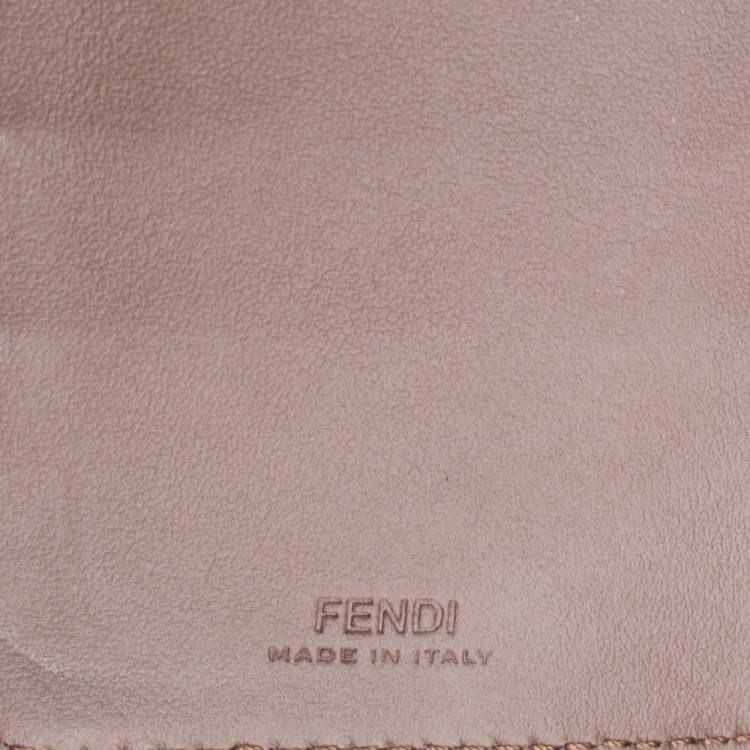 Pre Owned Fendi Yellow/Brown Leather And Zucca Coated Canvas iPhone X/XS Cover