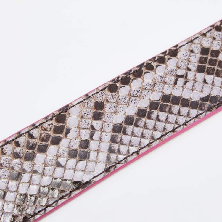 Pre Owned Fendi Multicolor Python Strap You Shoulder Bag Strap