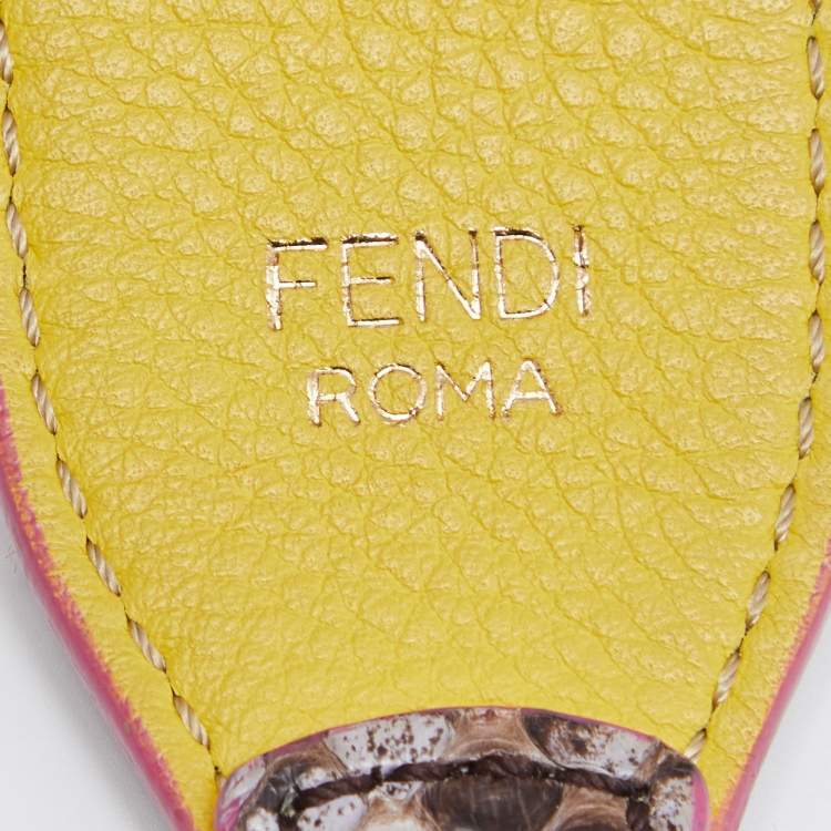 Pre Owned Fendi Multicolor Python Strap You Shoulder Bag Strap
