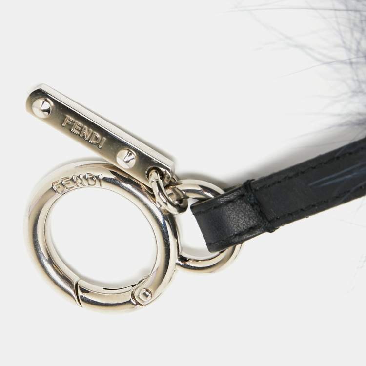 Pre Owned Fendi Tricolor Fur and Leather Zesty Bug Bag Charm