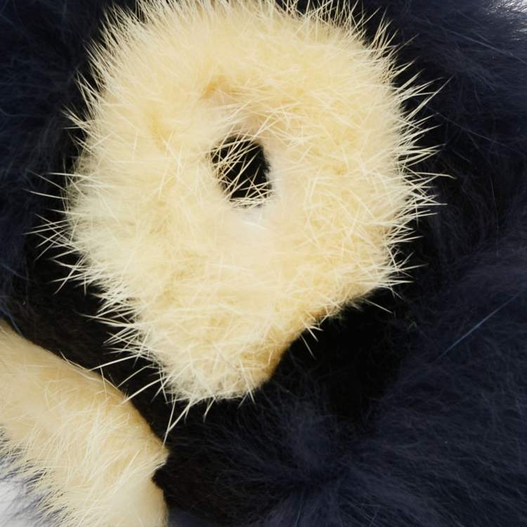 Pre Owned Fendi Tricolor Fur and Leather Zesty Bug Bag Charm
