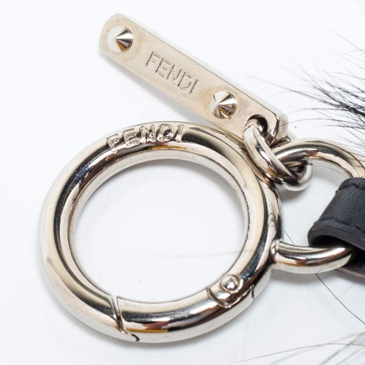 Pre Owned Fendi Multicolor Fur and Leather Comet Bug Bag Charm