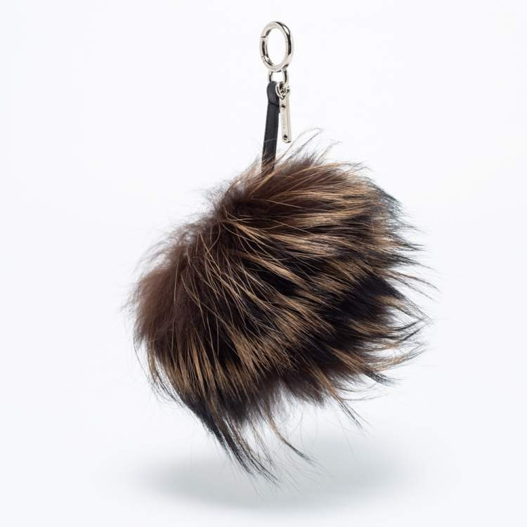 Pre Owned Fendi Multicolor Fur and Leather Comet Bug Bag Charm