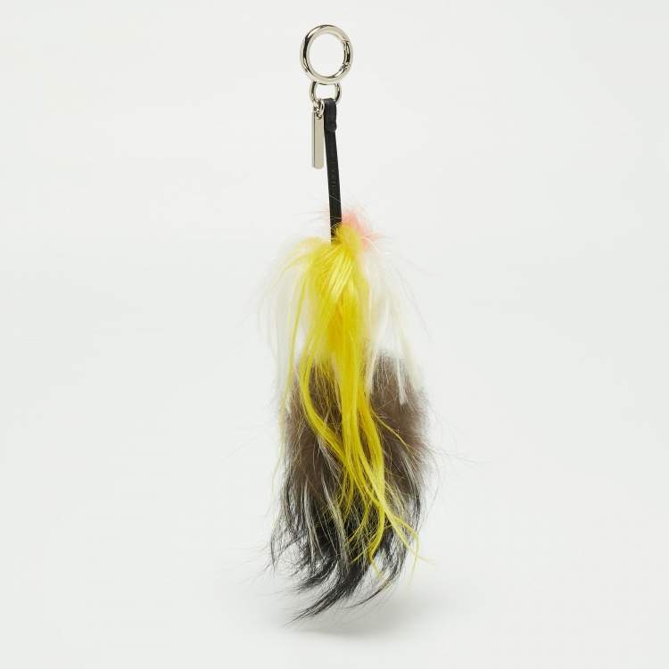 Pre Owned Fendi Multicolor Fur Karlito Bag Charm