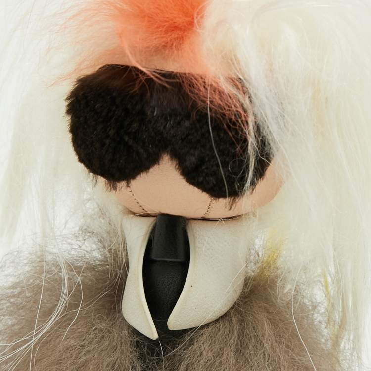 Pre Owned Fendi Multicolor Fur Karlito Bag Charm