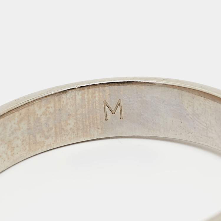 Pre Owned Fendi Fendista Enamel Silver Tone Bracelet M