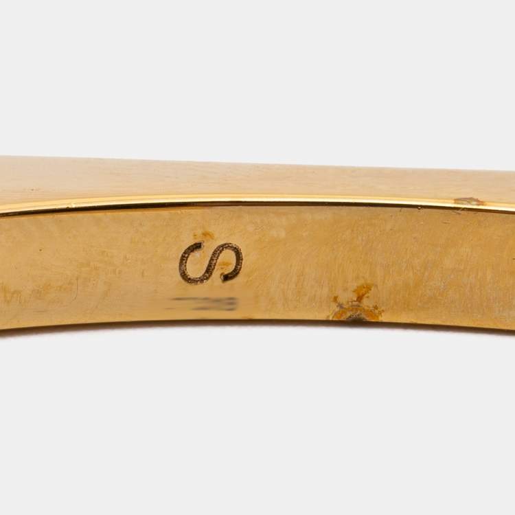 Pre Owned Fendi Pink Enamel Baguette Bracelet & Ring Set S