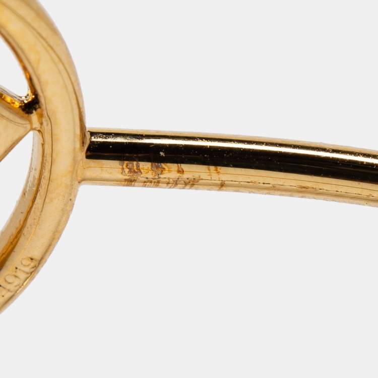 Pre Owned Fendi F is Fendi Faux Pearl Gold Tone Cuff Bracelet