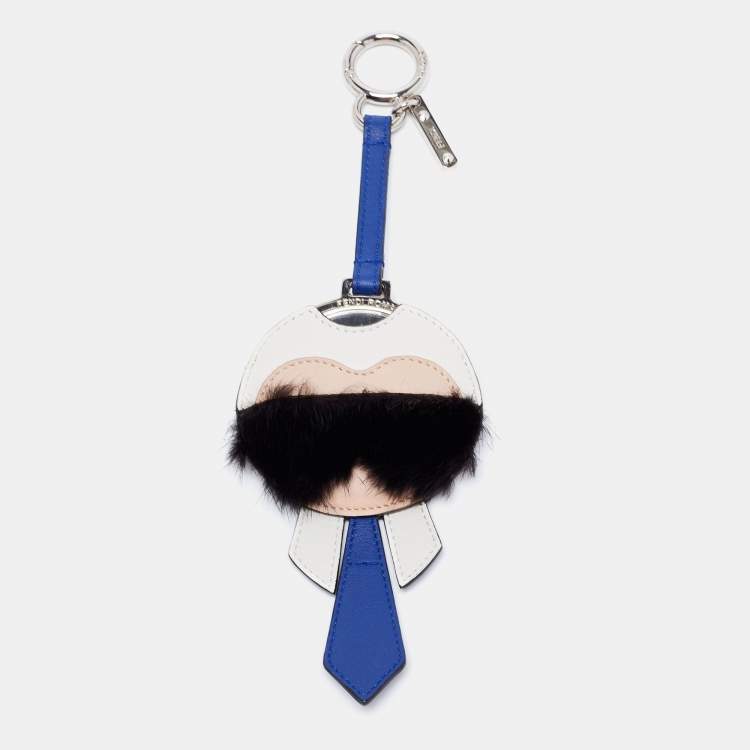 Pre Owned Fendi Multicolor Fur and Leather Karlito Bag Charm