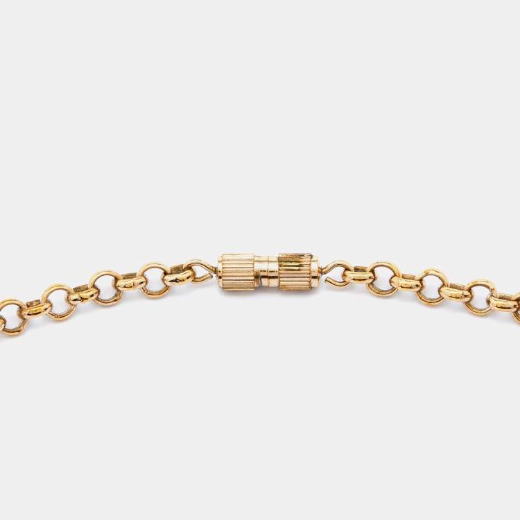 Pre Owned Fendi Identification Gold Tone Pendant Charm