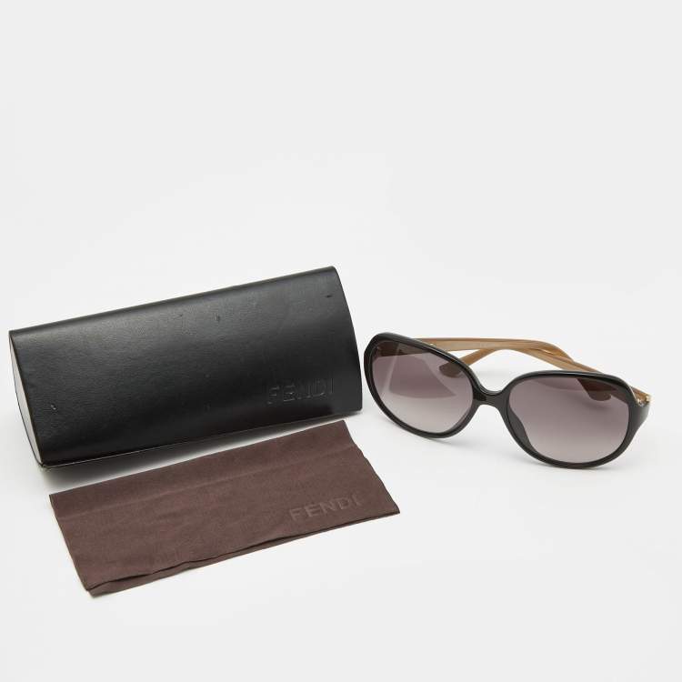 Pre Owned Fendi Black/Brown FS5274 Gradient Oversized Sunglasses