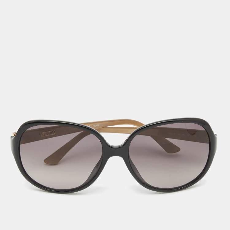 Pre Owned Fendi Black/Brown FS5274 Gradient Oversized Sunglasses