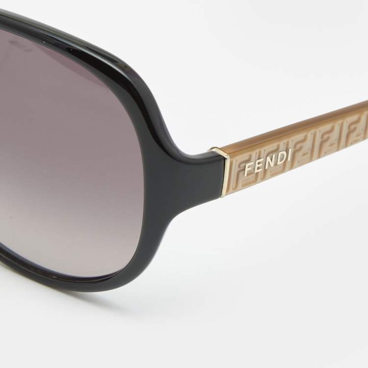 Pre Owned Fendi Black/Brown FS5274 Gradient Oversized Sunglasses