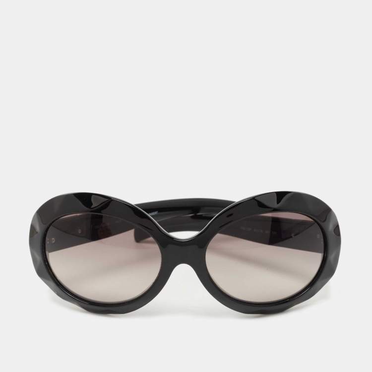 Pre Owned Fendi Black FS5123R Oval Sunglasses