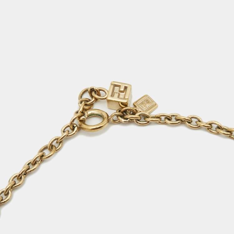 مملوكة مسبقًا Fendi F is Fendi Gold Tone Necklace