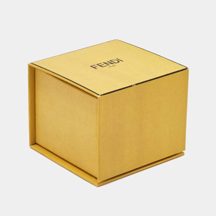 Pre Owned Fendi F Is Fendi Gold Tone Ring Size EU 59