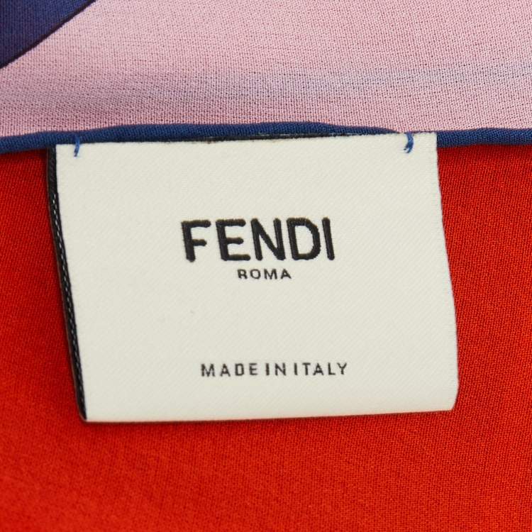 Pre Owned Fendi Multicolor FF Print Silk Stole 