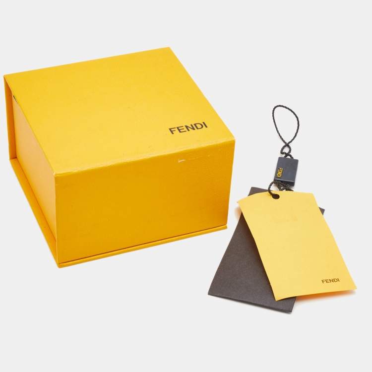 Pre Owned Fendi Identification Gold Tone Charm Bracelet