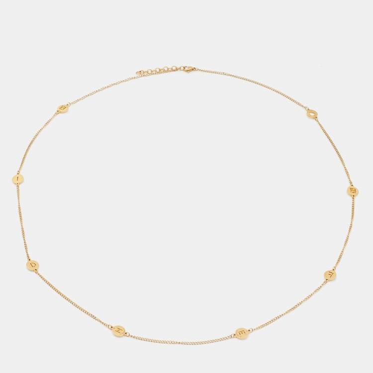 Pre Owned Fendi Gold Tone Necklace
