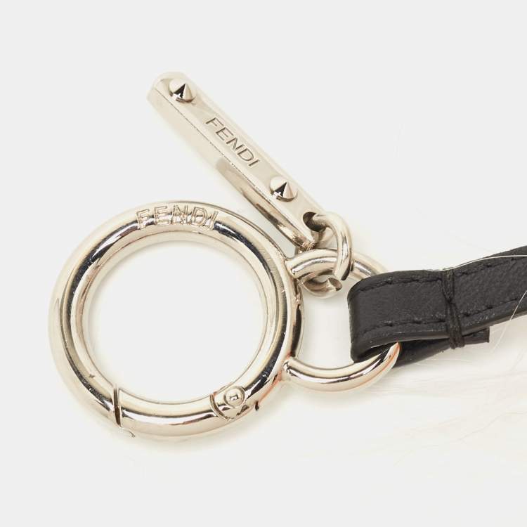 Pre Owned Fendi Multicolor Mink & Fox Fur Karlito Bag Charm