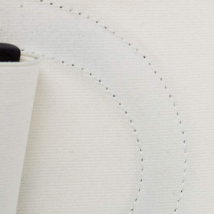 Pre Owned Fendi White/Black Suede and Elastic Wide Waist Belt 80CM