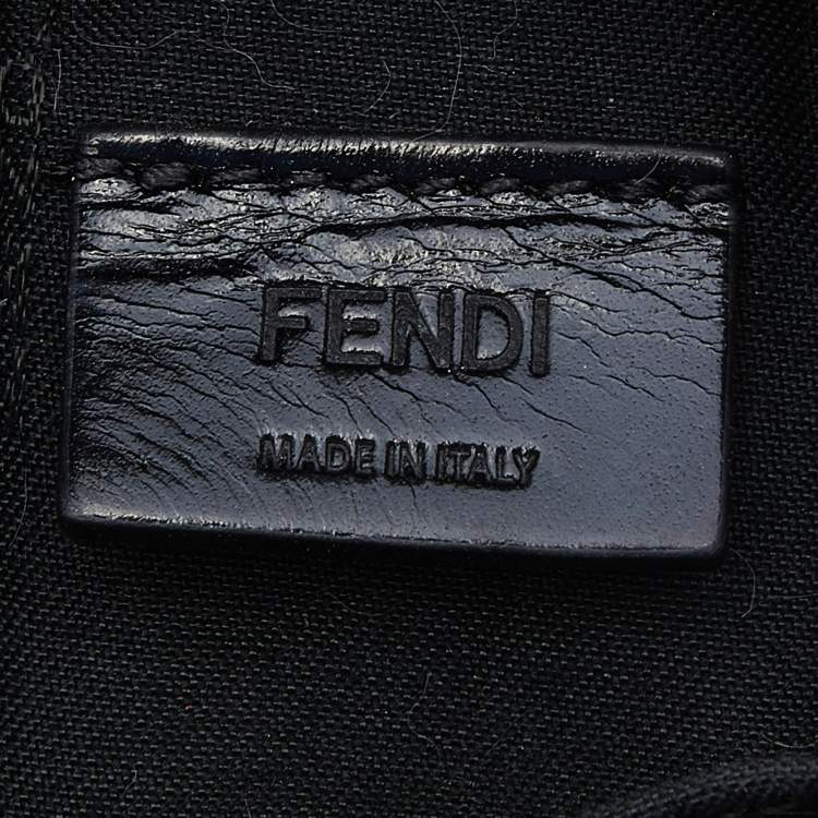 Pre Owned Fendi Multicolor Leather, Fur and Nylon Micro Monster Backpack Bag Charm