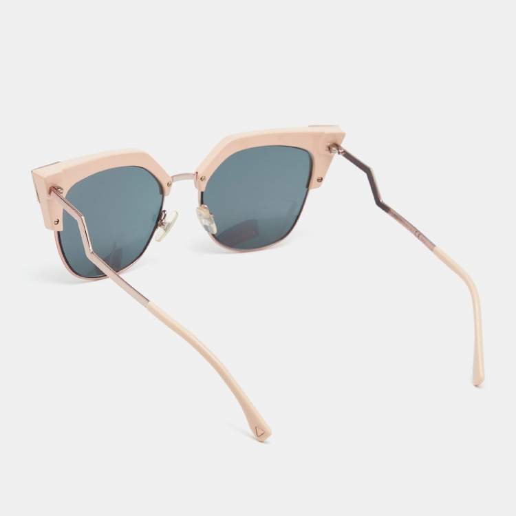 Pre Owned Fendi Pink/Black Mirrored FF 0149/S Cat-Eye Sunglasses