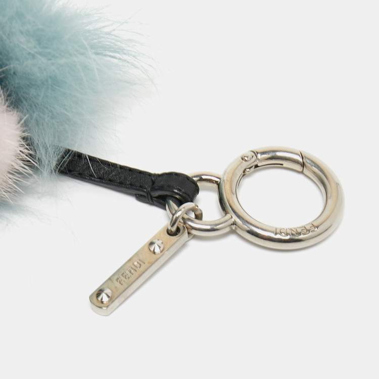 Pre Owned Fendi Multicolor Fox Fur Lagoon Bug Bag Charm
