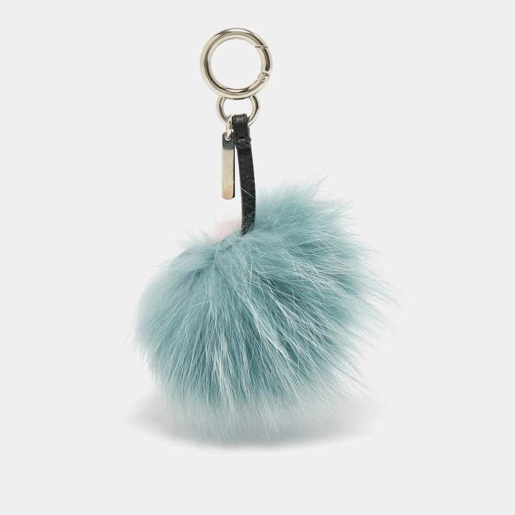 Pre Owned Fendi Multicolor Fox Fur Lagoon Bug Bag Charm